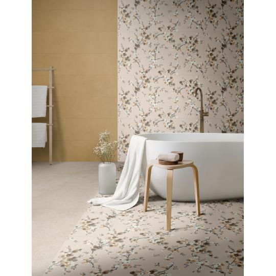 sarga mustarsarga romantikus viragmintas padlolap csempe furdoszoba zuhanyzo nappali haloszoba tapeta hatasu romantikus termeszet mediterran klasszikus bohem burkolat 60x120 cm tapeta hatasu burkolat vizallo 4 fagyallo.jpg